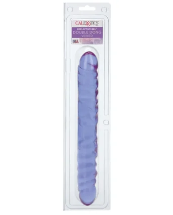 CalExotics Veined Double Dong 12" - Purple