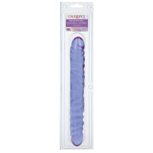 CalExotics Veined Double Dong 12" - Purple