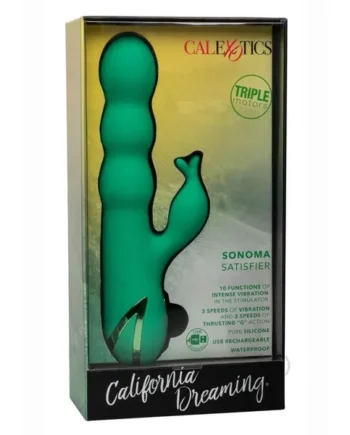 California Dreaming Sonoma Satisfyer Rechargeable Silicone Vibrator – Green