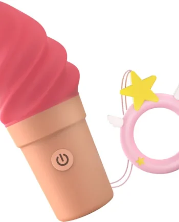 Cand'Ice Vibrating Rechargeable Silicone Ice Cream Cone By Love To Love - Raspberry