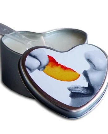 CANDLE 3-IN-1 HEART EDIBLE PEACH 4.7 OZ