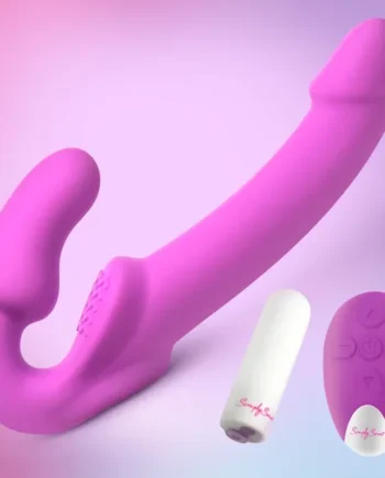 Candy Crush – Purple Vibrating Strapless Strap-on W/ Remote