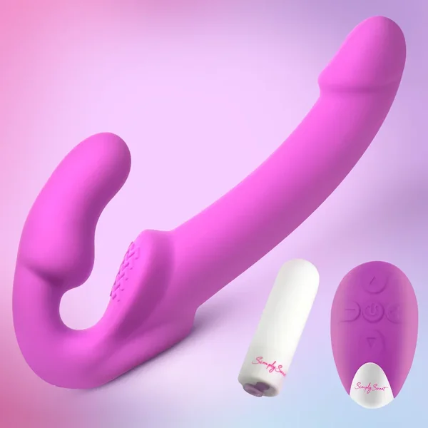 Candy Crush – Purple Vibrating Strapless Strap-on W/ Remote