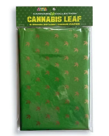 Cannabis Leaf Tissue Paper Sheets – Novelty Decoration Sheets – 6 Pack