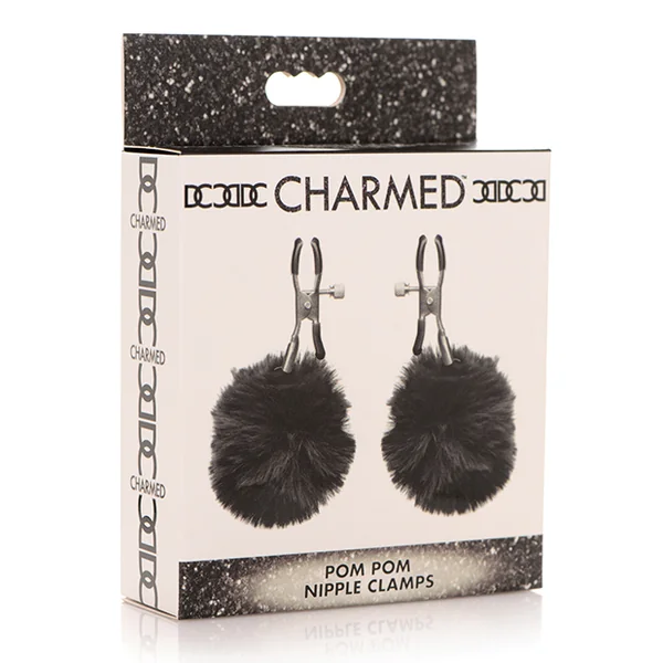 CHARMED POM POM NIPPLE CLAMPS BLACK