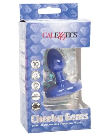 Cheeky Gems Rechargeable Vibrating Probe-Blue Small