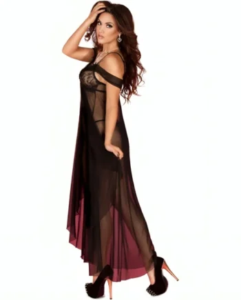 CHILIROSE - CR 3716 BABYDOLL LONG PINK S/M