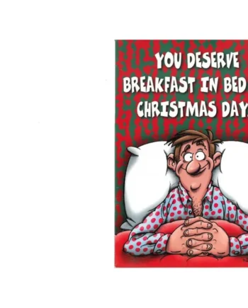 Christmas Card "You Deserve Breakfast in Bed"