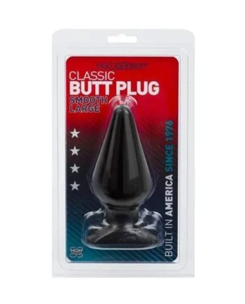 Classic Butt Plug Smooth - Large - Black