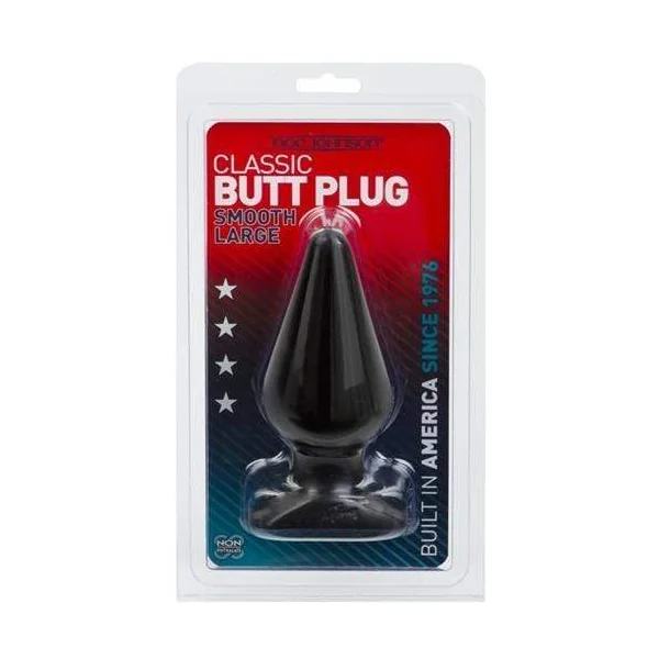 Classic Butt Plug Smooth - Large - Black