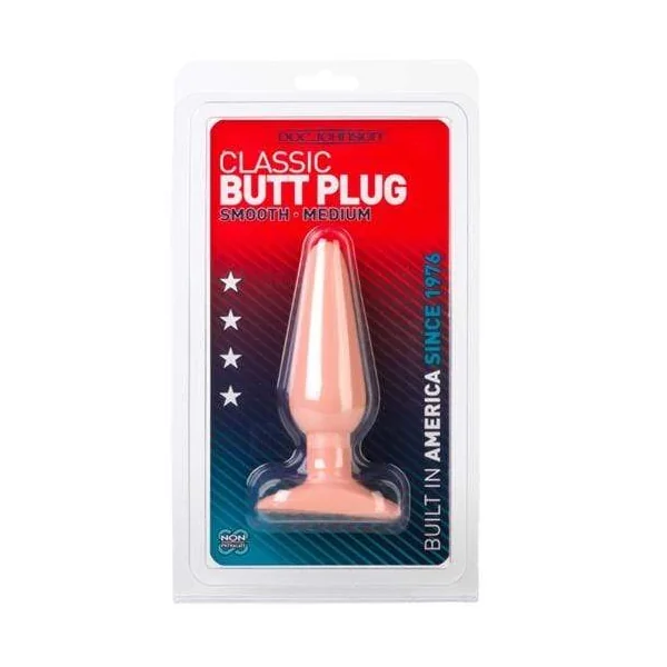 Classic Butt Plug Smooth - Medium - White