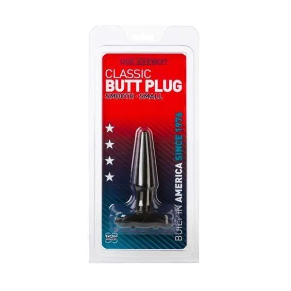 Classic Butt Plug Smooth - Small - Black
