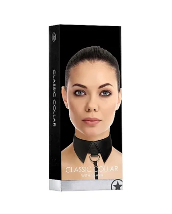 CLASSIC COLLAR W/LEASH BLACK