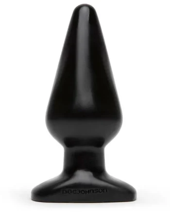 Classic Large Black Butt Plug | Smooth Tapered Anal Plug with Base