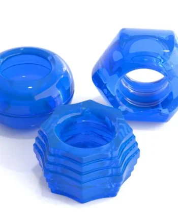 CLASSIX - SET OF 3 RINGS BLUE PENIS