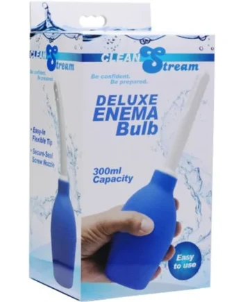 Clean Stream Deluxe Anal Preparation Enema Bulb Set Blue
