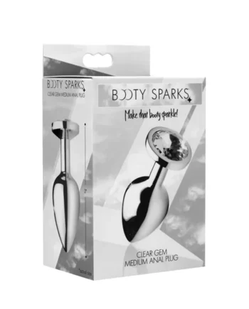 Clear Gem Anal Plug - Medium