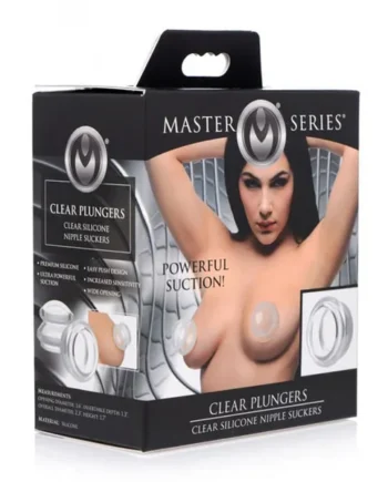 Clear Plunger Silicone Nipple Suckers LG by Master Series