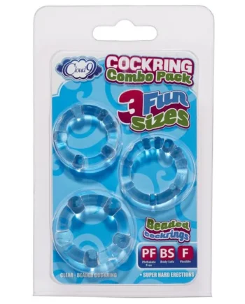 CLOUD 9 COCKRING COMBO BEADED CLEAR