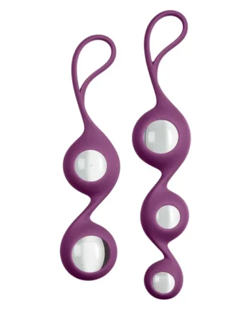 CLOUD 9 HEALTH & WELLNESS BOROSILICATE KEGEL TRAINING SET – PLUM