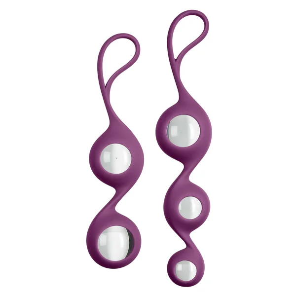 CLOUD 9 HEALTH & WELLNESS BOROSILICATE KEGEL TRAINING SET – PLUM