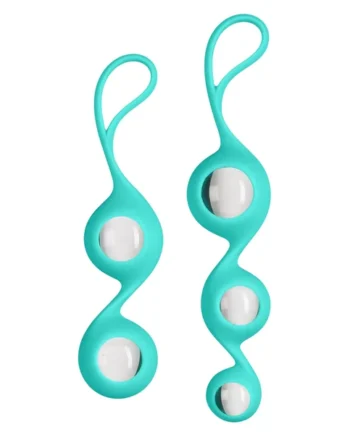 CLOUD 9 HEALTH & WELLNESS BOROSILICATE KEGEL TRAINING SET – TEAL