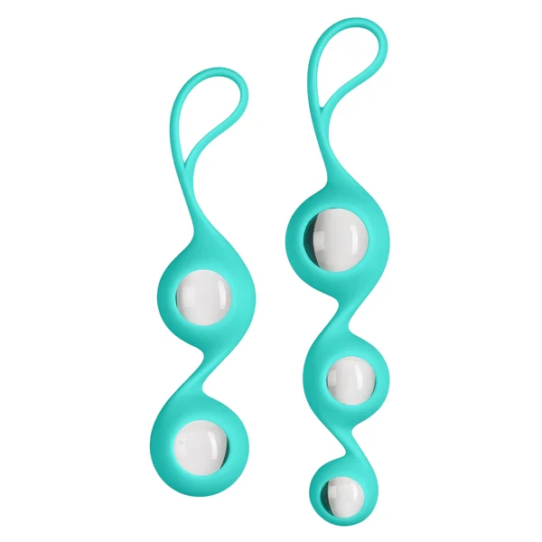 CLOUD 9 HEALTH & WELLNESS BOROSILICATE KEGEL TRAINING SET – TEAL