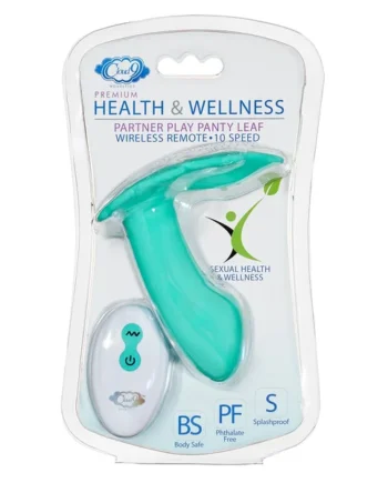 CLOUD 9 HEALTH & WELLNESS WIRELESS REMOTE CONTROL PANTY LEAF VIBE – TEAL