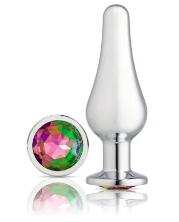 Cloud 9 Novelties Gems Silver Chrome Tall Plug - Large