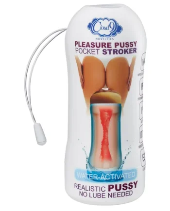 CLOUD 9 PLEASURE PUSSY POCKET STROKER WATER ACTIVATED TAN
