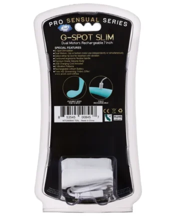 CLOUD 9 RECHARGEABLE G-SPOT SLIM 7IN DUAL MOTORS TEAL