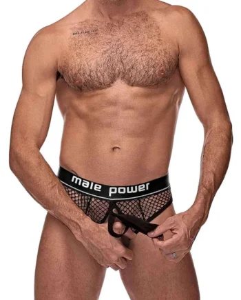 COCK PIT COCK RING THONG BLACK S/M