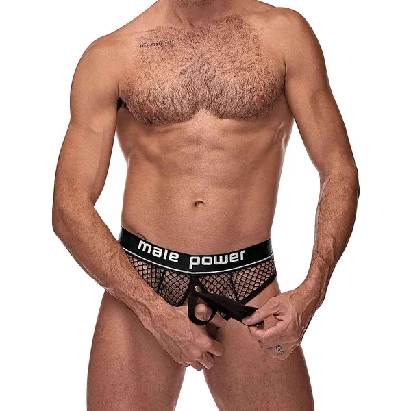 COCK PIT COCK RING THONG BLACK S/M