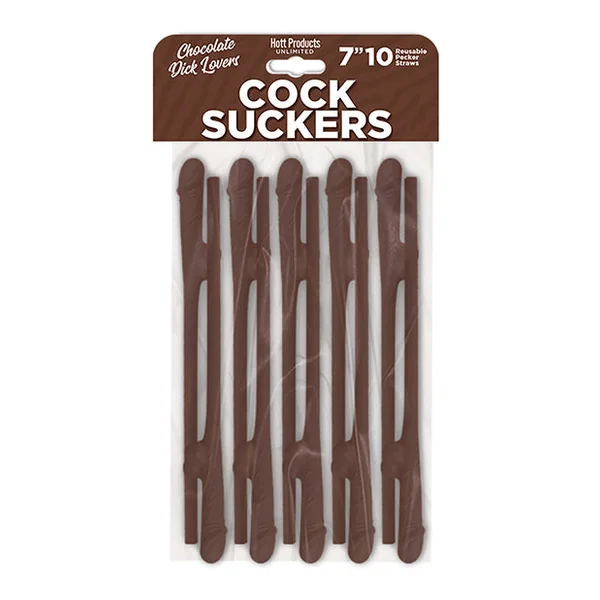 Cock Suckers Pecker Straws - Chocolate Lovers Pack Of 10