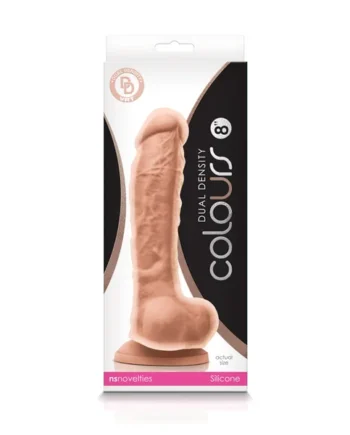Colours - Dual Density - 8 Inch Dildo - White
