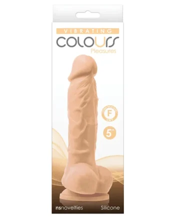 Colours Pleasures Vibrating Dildo - White 5"