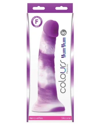 Colours Pleasures Yum Yum Dildo - Purple 8"