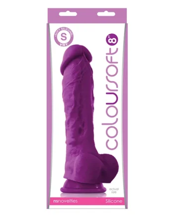 COLOURSOFT 8IN SOFT DILDO PURPLE
