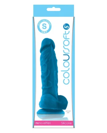 Coloursoft Soft Dildo - Blue 5"