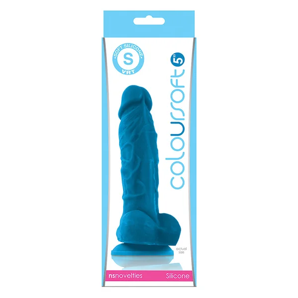 Coloursoft Soft Dildo - Blue 5"