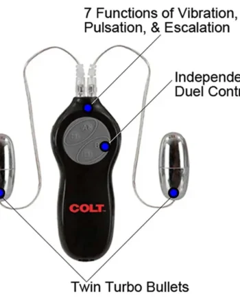 COLT 7 FUNCTION TWIN TURBO BULLETS SILVER WITH PLUG IN JACK