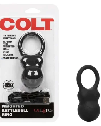 Colt Weighted Kettlebell Vibrating Cock Ring | 5.75 oz Heavy Stretching Device