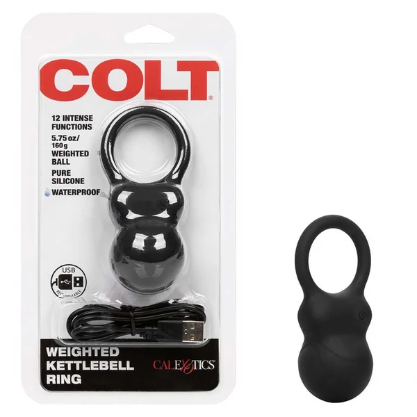 Colt Weighted Kettlebell Vibrating Cock Ring | 5.75 oz Heavy Stretching Device