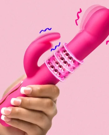 Come-Hither Beaded Silicone Rabbit Vibrator