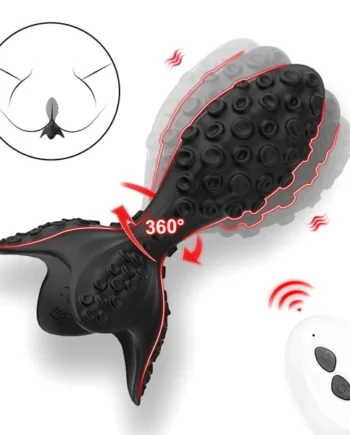 Convex Rotation Vibrating Prostate Butt Plug With Remote Control