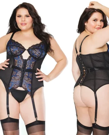 Coquette Bustier -Blue 3X/4X-Hanging