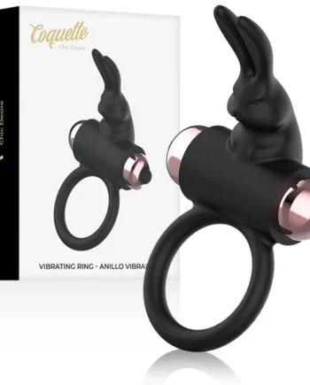 COQUETTE CHIC DESIRE - COCK RING WITH VIBRATOR BLACK/ GOLD