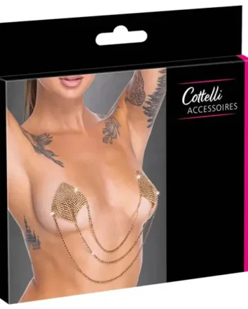 Cottelli Nipple Square Pasties with Chain by You2Toys