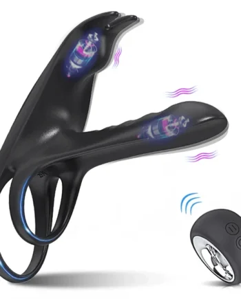 Couple Vibrator with Dual Motor Cockring Wireless Remote Control Penis Ring