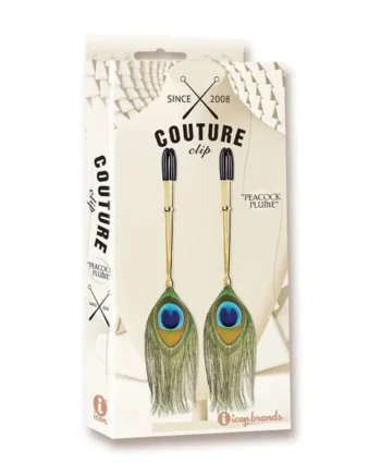 Couture Clips Peacock Plume Luxury Nipple Clamps